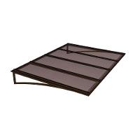 Toldo Fixo Policarbonato Alveolar Bronze - 2,50m X 1,00m - Estrutura Bronze - 1