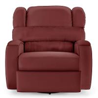 Poltrona Do Papai Reclinável Napoli Glider Giratória Pu Fh1 - D'rossi Cor Vermelho - 5