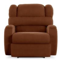 Poltrona Do Papai Reclinável Napoli Elétrica Botão Led Massagem Veludo Terracot Fh1 - D'rossi