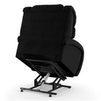 Poltrona Do Papai Reclinável Napoli Elevação Lift Elétrico Veludo Preto Fh1 - D'rossi - 7
