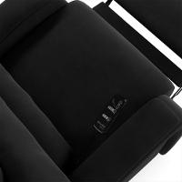 Poltrona Do Papai Reclinável Napoli Elétrica Botão Led Massagem Veludo Preto Fh1 - D'rossi - 7