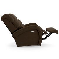 Poltrona Do Papai Reclinável Napoli Elétrica Botão Led Massagem Veludo Marrom Fh1 - D'rossi