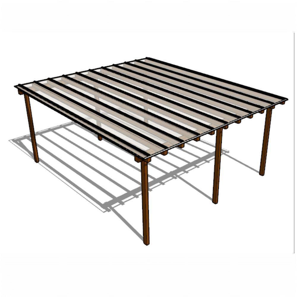 Kit Policarbonato Cristal 4mm 5,00m X 6,00m - Perfis Bronze - 1