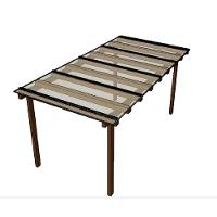 Kit Policarbonato Cristal 4mm 4,00m X 1,50m - Perfis Bronze - 1