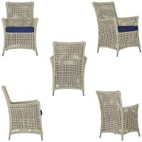 4 Poltronas E 1 Mesa Igapó Alumínio Fendi Corda Náutica E10 Rami - 2