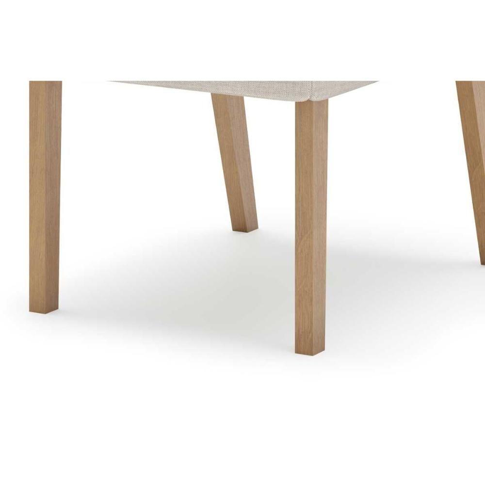 Cadeira Sala de Jantar Eloá Kit 6 Un Nature/Veludo Light Linho - Henn - 9