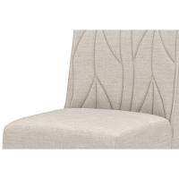 Cadeira Sala de Jantar Eloá Kit 6 Un Nature/Veludo Light Linho - Henn - 6