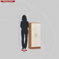 Armário Multiuso 2 Portas Viena Amendola Touch/off White - Demóbile - 2