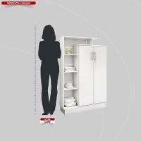 Armário Multiuso 2 Portas Elite Com Chave Branco - Demóbile - 3