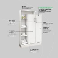Armário Multiuso 2 Portas Elite Com Chave Branco - Demóbile