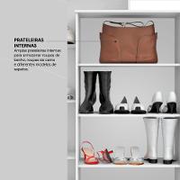 Armário Multiuso 2 Portas Elite Com Chave Branco - Demóbile - 5