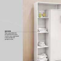 Armário Multiuso 2 Portas Elite Com Chave Branco - Demóbile - 10