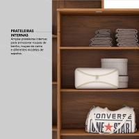 Armário Multiuso 2 Portas Com Chave Elite Cor Amendola Touch/off White - Demóbile - 5