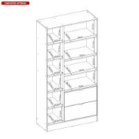 Armário Multiuso Com 2 Portas E 2 Gavetas Com Espelho Joy Amendola Touch/off White - Demóbile - 10