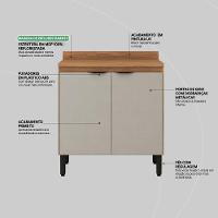 Balcão 2 Portas 80cm Firenze Amendola Touch/nude Prime Tx - Demóbile