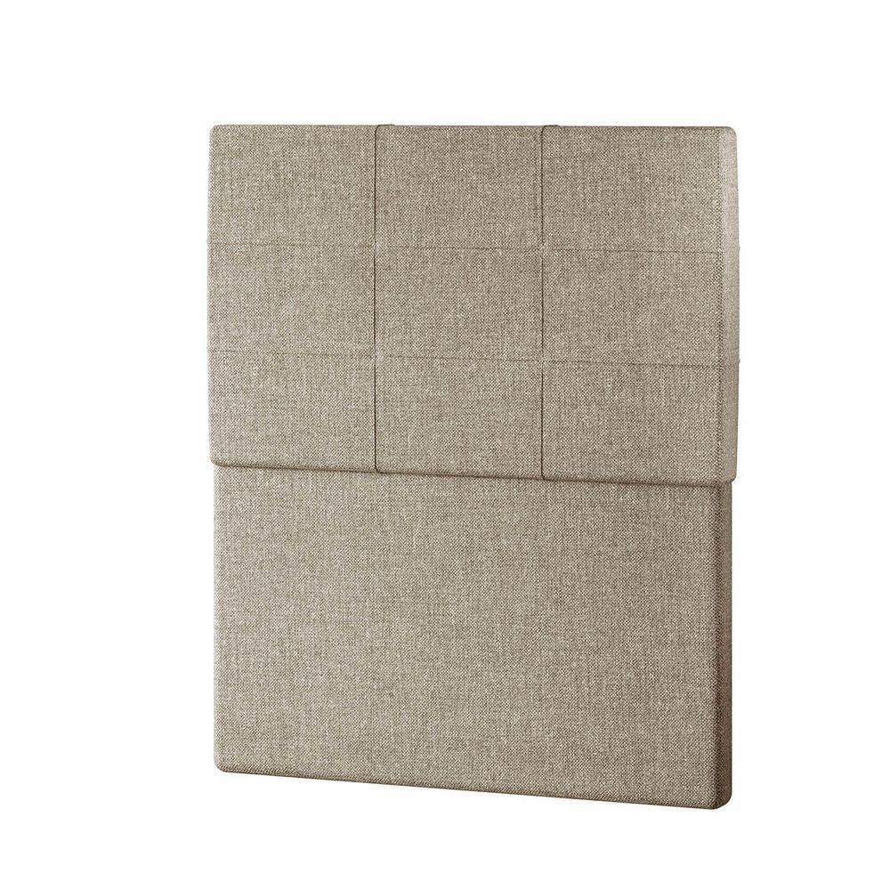 Cabeceira Estofada Solteiro 90 Cm Marte Linho - Skybox Cor Bege - 4