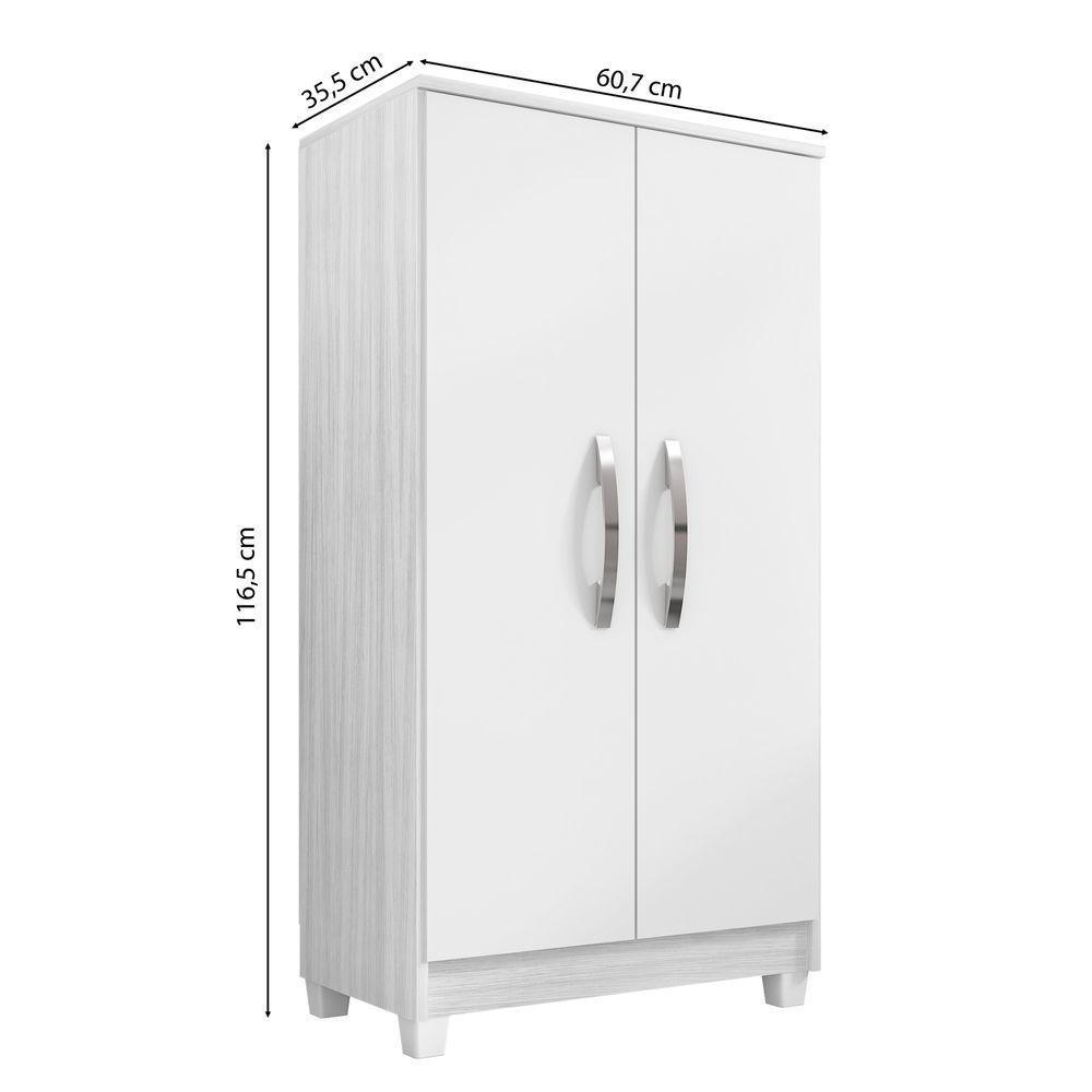 Armário Multiuso 2 Portas Recife Branco Tx - Incorplac - 3