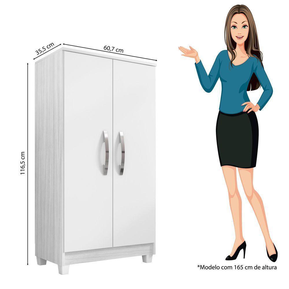 Armário Multiuso 2 Portas Recife Branco Tx - Incorplac - 5