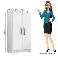 Armário Multiuso 2 Portas Recife Branco Tx - Incorplac - 5