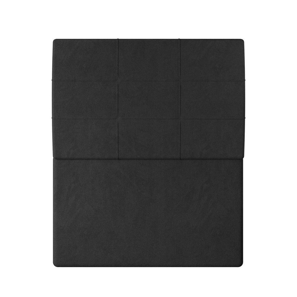 Cabeceira Estofada Solteiro 90 Cm Marte Veludo - Skybox Cor Preto - 2