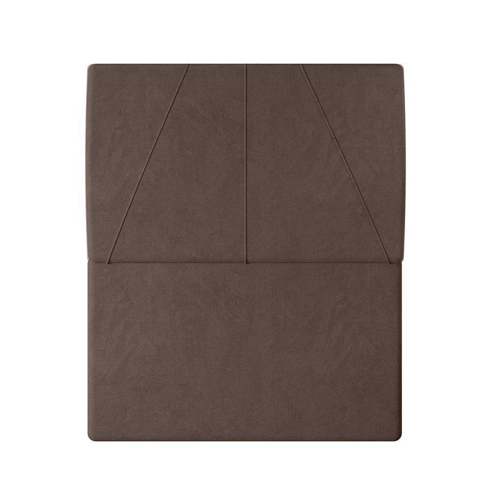 Cabeceira Estofada Solteiro 90 Cm Júpiter Veludo - Skybox Cor Marrom - 2