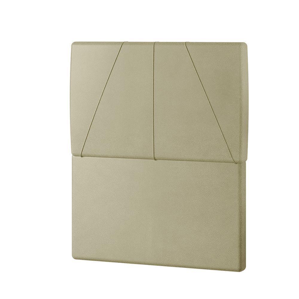 Cabeceira Estofada Solteiro 90 Cm Júpiter Corino - Skybox Cor Bege - 3