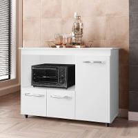 Balcão Multiuso Para Forno Micro-ondas Liza Branco - Moblis - 3
