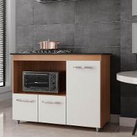 Balcão Para Cooktop 5 Bocas Com 3 Portas Ana Savana/off White - Moblis - 3