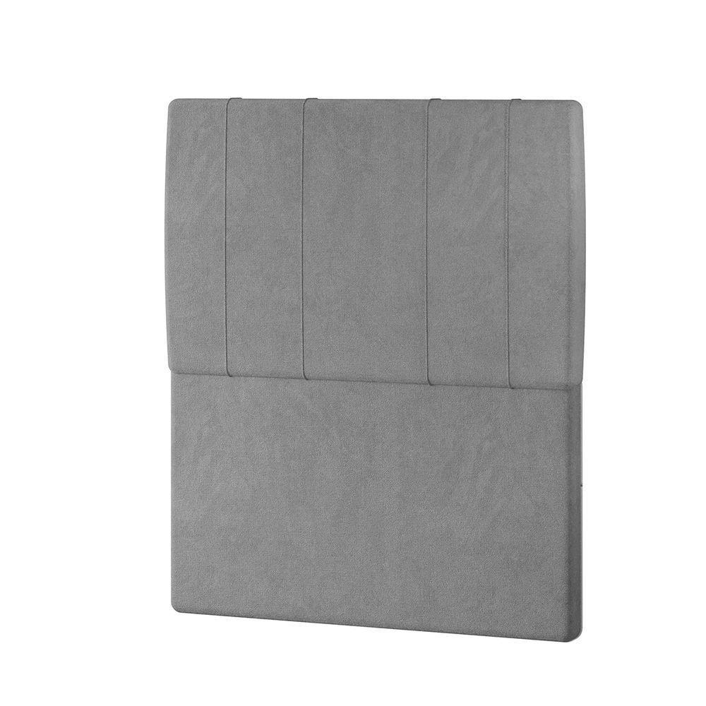 Cabeceira Estofada Solteiro 90 Cm Venus Veludo - Skybox Cor Cinza - 4