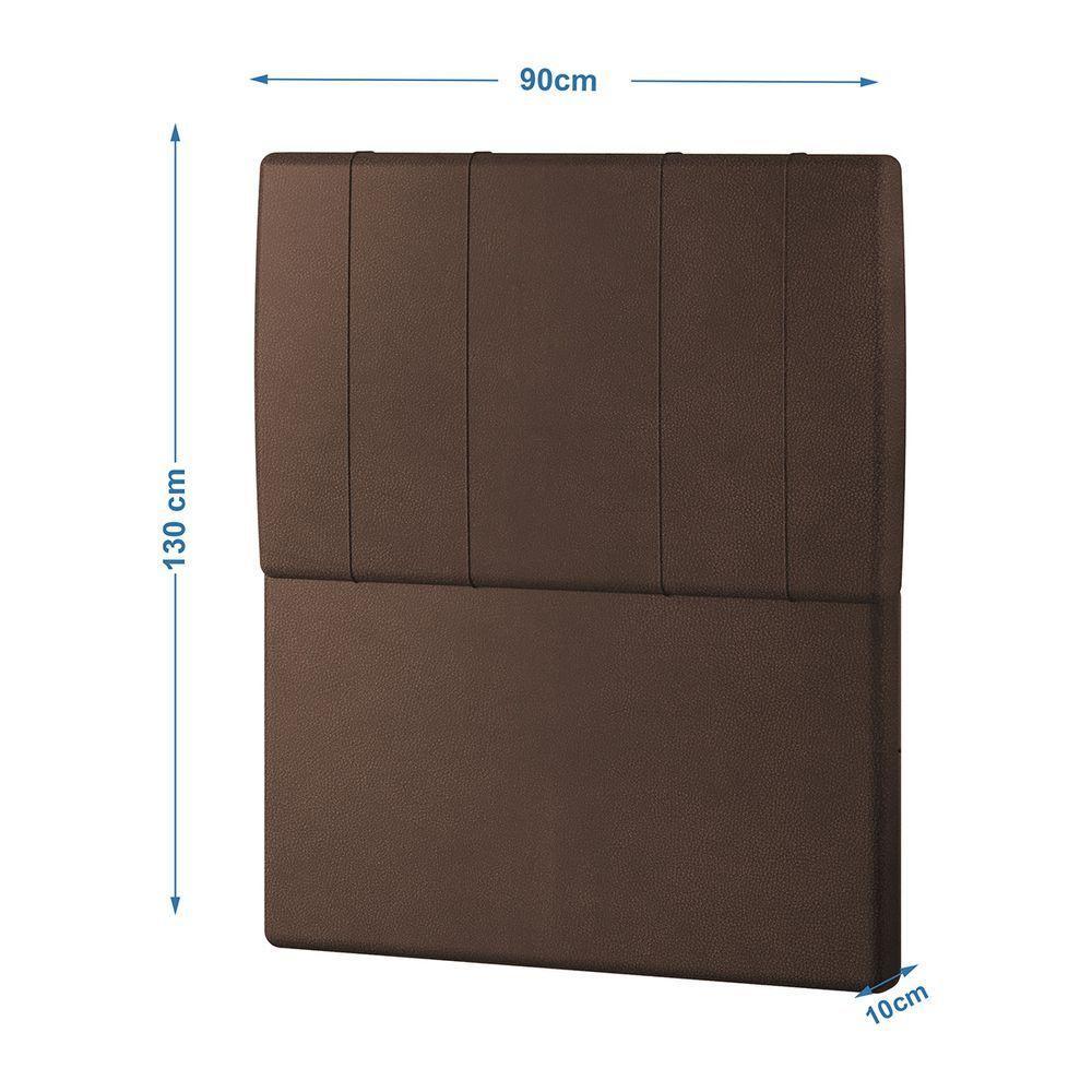 Cabeceira Estofada Solteiro 90 Cm Venus Corino - Skybox Cor Marrom - 3