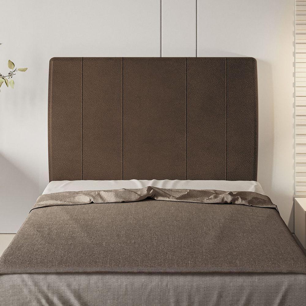 Cabeceira Estofada Solteiro 90 Cm Venus Corino - Skybox Cor Marrom - 5