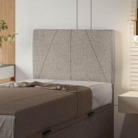 Cabeceira Estofada Solteiro 90 Cm Júpiter Linho - Skybox Cor Marrom - 1