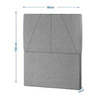 Cabeceira Estofada Solteiro 90 Cm Júpiter Linho - Skybox Cor Cinza - 3