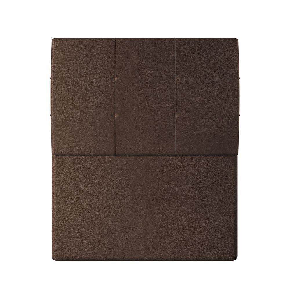 Cabeceira Estofada Solteiro 90 Cm Marte Corino - Skybox Cor Marrom - 3