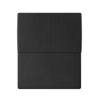 Cabeceira Estofada Solteiro 90 Cm Júpiter Corino - Skybox Cor Preto - 1