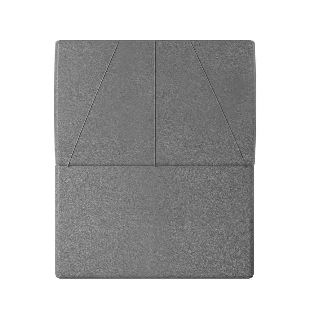 Cabeceira Estofada Solteiro 90 Cm Júpiter Corino - Skybox Cor Cinza - 2