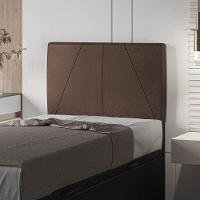 Cabeceira Estofada Solteiro 90 Cm Júpiter Corino - Skybox Cor Marrom - 1