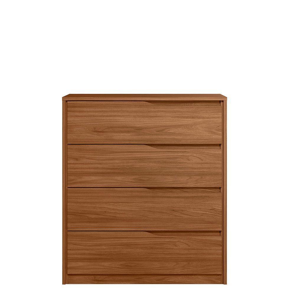 Cômoda 4 Gavetas átria Nogueira Touch - Demartêz - 9