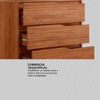 Cômoda 4 Gavetas átria Nogueira Touch - Demartêz