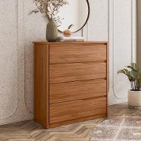 Cômoda 4 Gavetas átria Nogueira Touch - Demartêz - 8