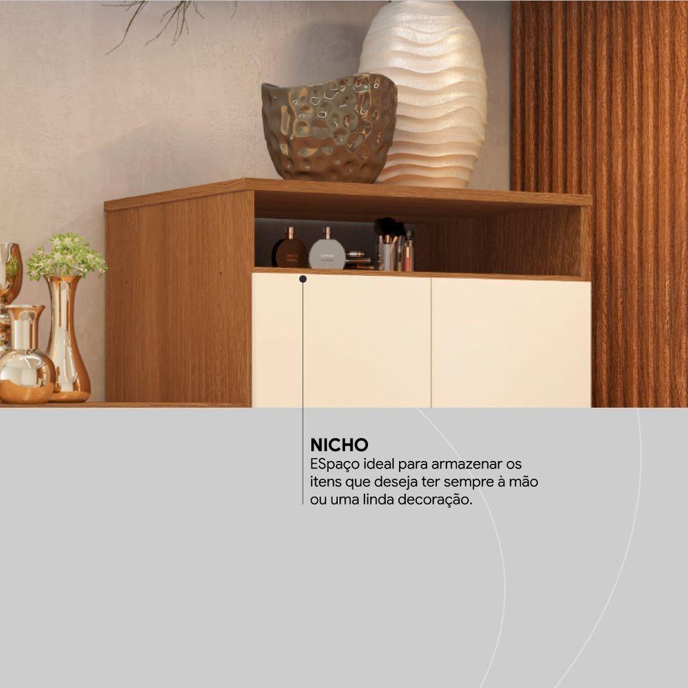 Cômoda Com 2 Portas E 4 Gavetas Aurea Amendola Touch/off White - Demóbile - 2