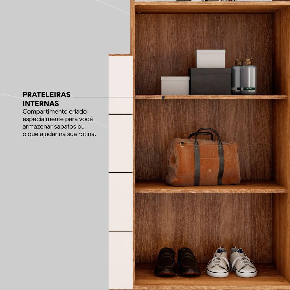 Cômoda Com 2 Portas E 4 Gavetas Aurea Amendola Touch/off White - Demóbile - 3