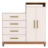 Cômoda Com 2 Portas E 4 Gavetas Aurea Amendola Touch/off White - Demóbile - 9