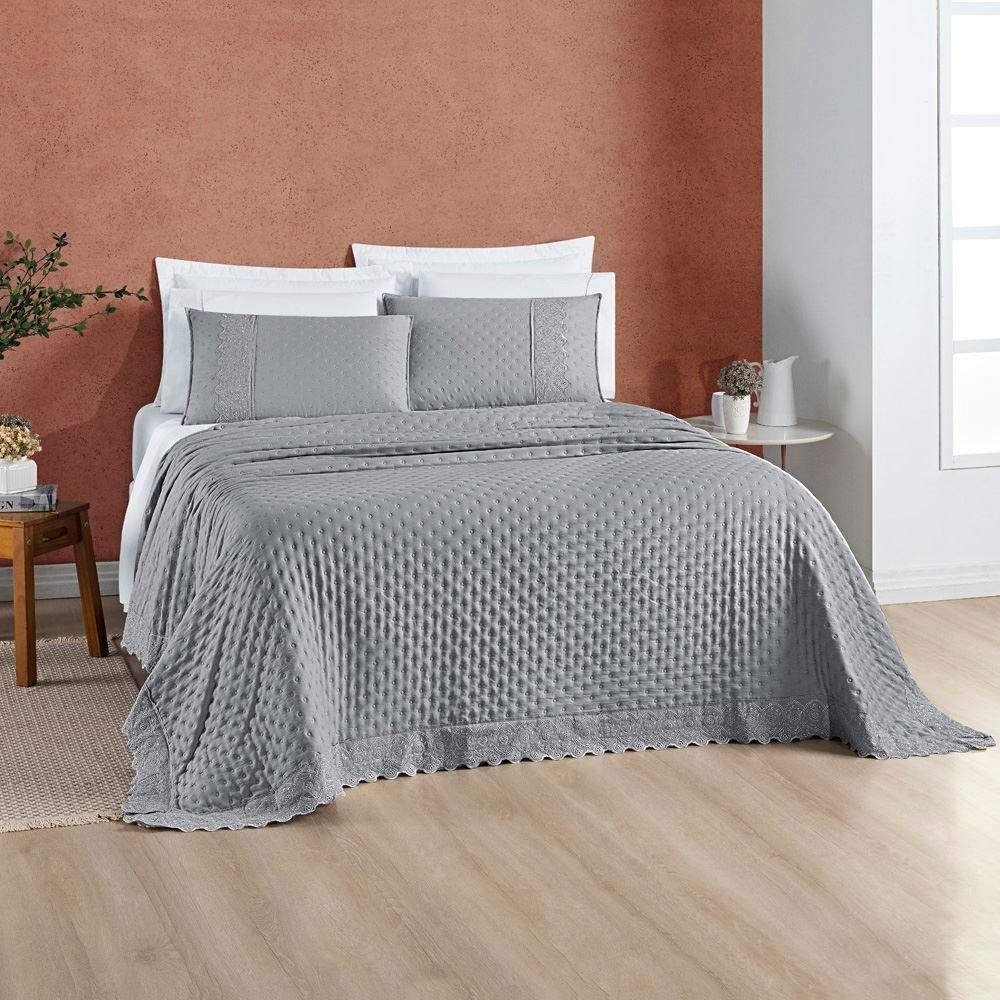 Cobre Leito Nobless Casal Padrão 03 Peças - Grafite. - 3