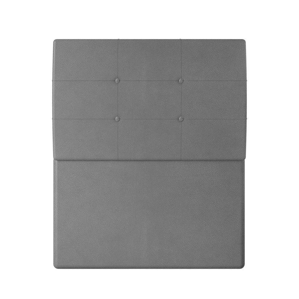 Cabeceira Estofada Solteiro 90 Cm Terra Corino - Skybox Cor Cinza - 2