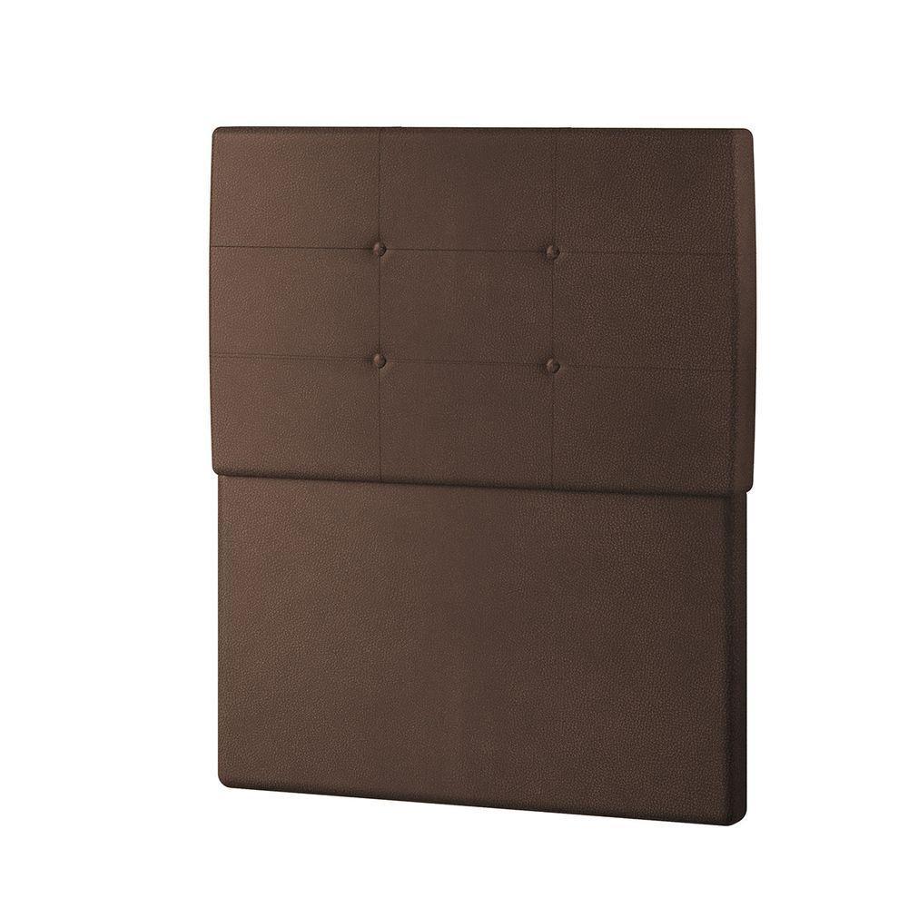 Cabeceira Estofada Solteiro 90 Cm Terra Corino - Skybox Cor Marrom - 4
