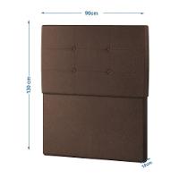 Cabeceira Estofada Solteiro 90 Cm Terra Corino - Skybox Cor Marrom - 3