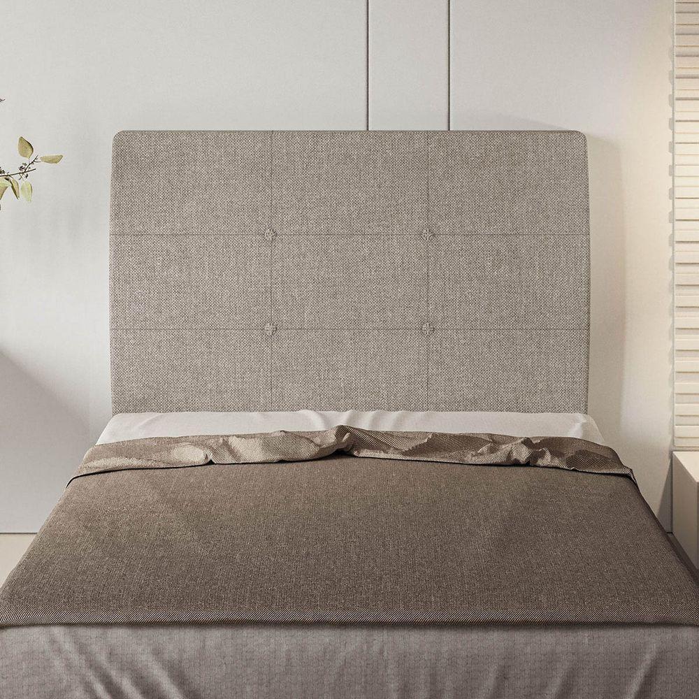 Cabeceira Estofada Solteiro 90 Cm Terra Linho - Skybox Cor Marrom - 1