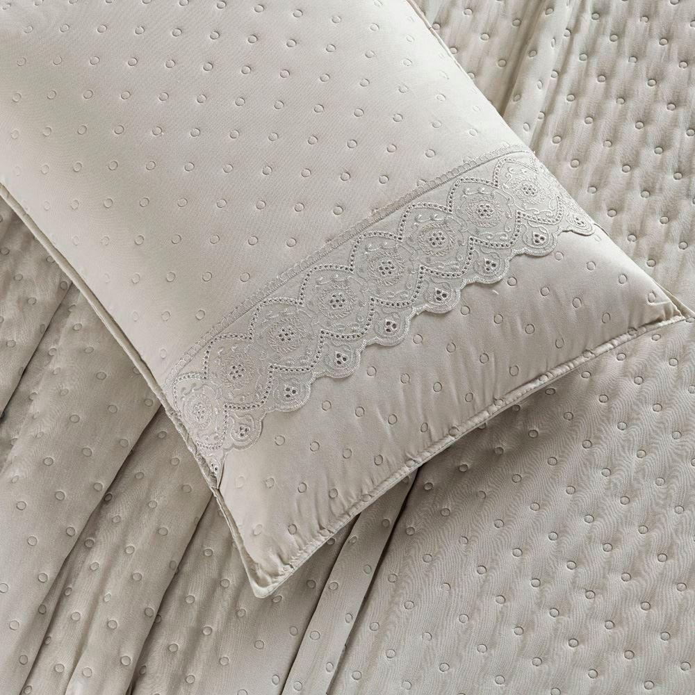 Cobre Leito Nobless Casal Padrão 03 Peças - Amêndoa. - 4