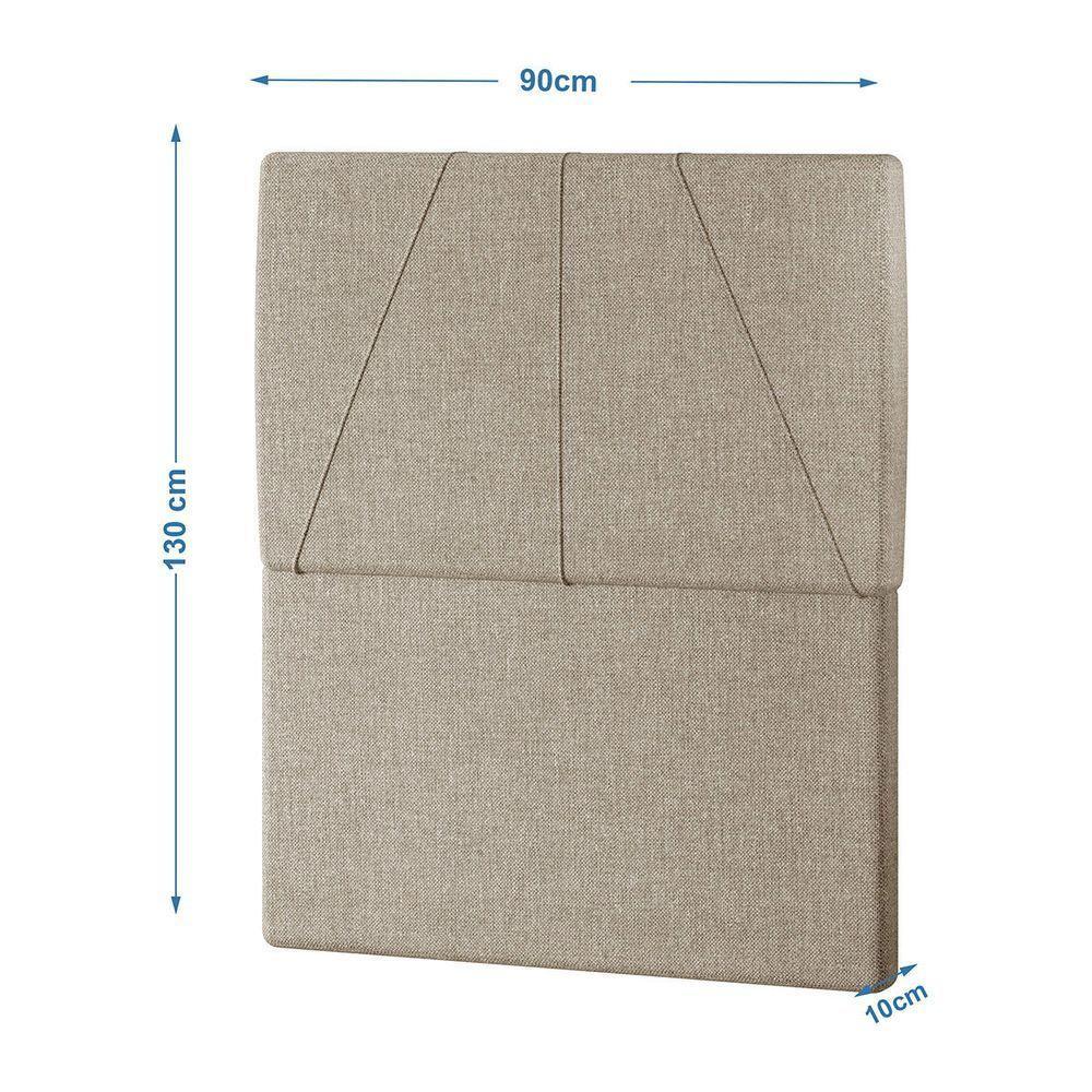 Cabeceira Estofada Solteiro 90 Cm Júpiter Linho - Skybox Cor Bege - 2